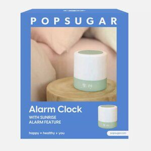 POPSUGAR Digital Sleep Aid Alarm Clock, Sunrise Simulation, 3 Natural Sounds NEW